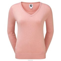 Footjoy uldblanding v-hals pullover kvinder pink F42HB760 lyserød
