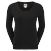 Footjoy uldblanding v-hals pullover kvinder sort F42HB1581 sort