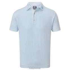 Footjoy zig-zag print lisle hvid-blå F42HB112 hvid-blå